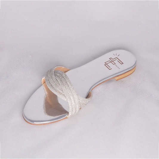 Glam Shine Flat Sandals