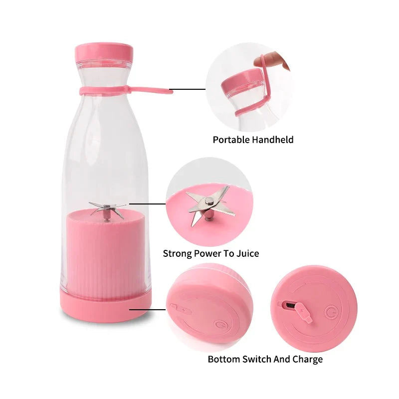 Electric Mini Portable Juicer Blender With USB Recharge
