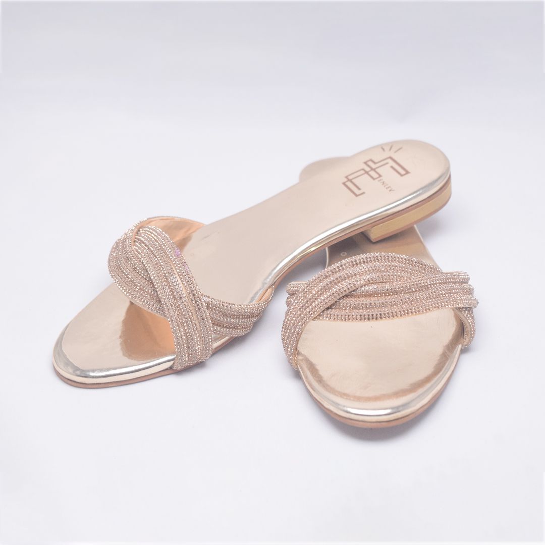 Glam Shine Flat Sandals