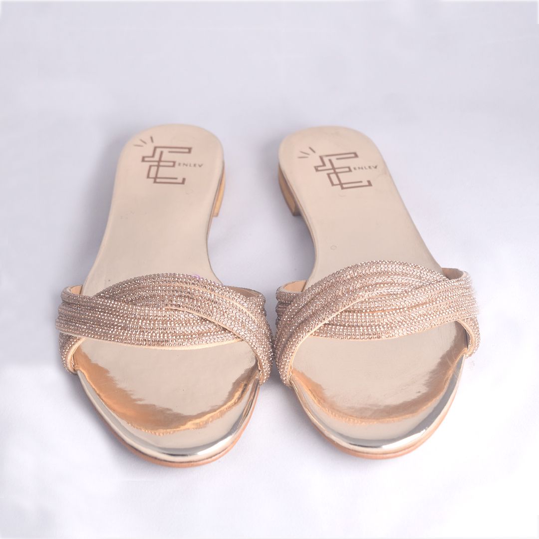 Glam Shine Flat Sandals